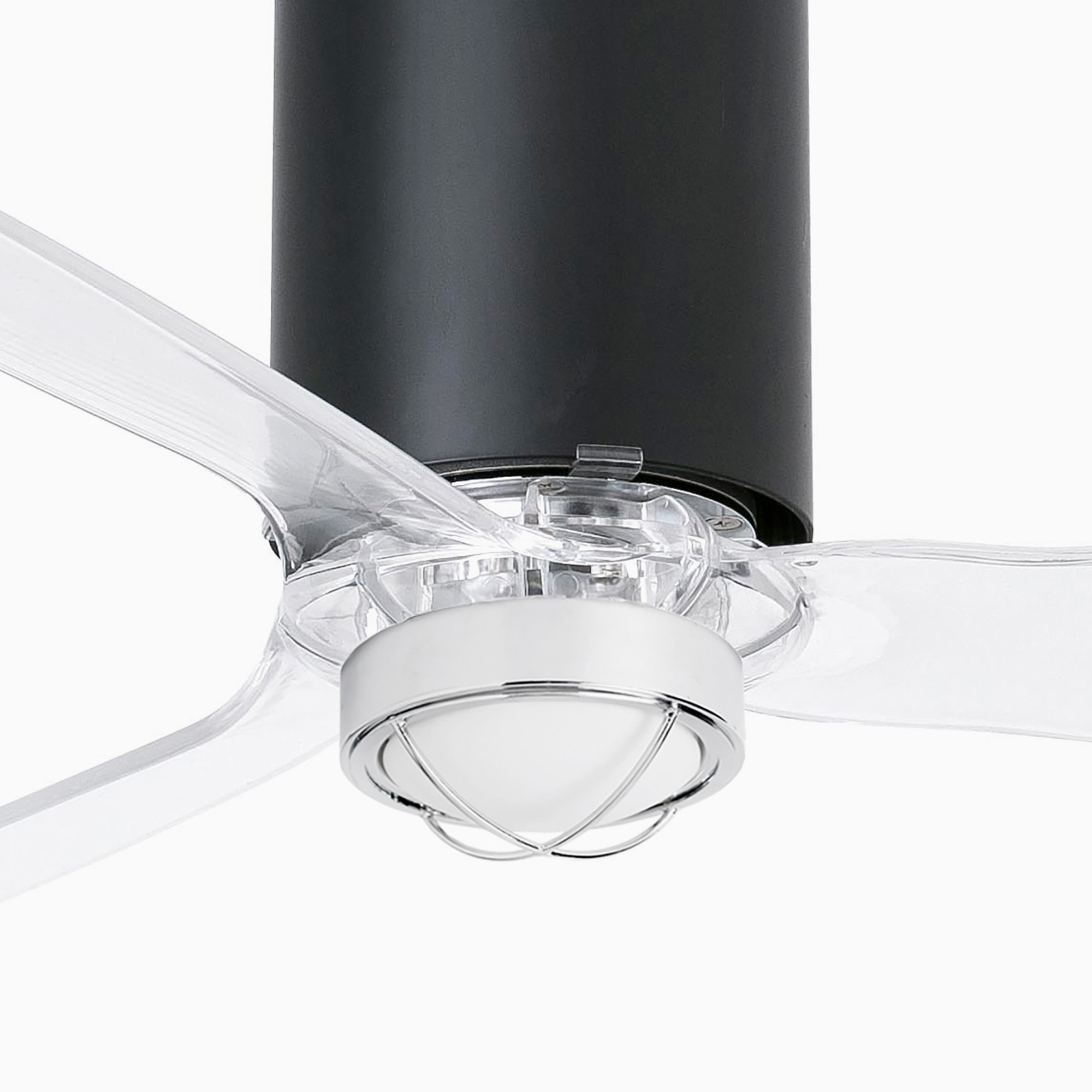 MINI TUBE FAN M LED Ventilatore a soffitto nero opaco/trasparente