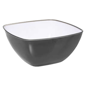 ENSALADERA DE FORMA CUADRADA COLOR GRIS PERFECTA PARA TU COCINA|L. 14 x D. 14 x H. 6,6 cm