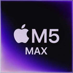 Ordinateur Apple MACBOOK Pro 16" Puce M5 Max CPU 18 / GPU 40 coeurs Mémoire RAM 48Go Stockage 2To SSD XDR Argent