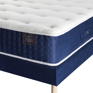 Ensemble Comète + tête de lit capitonnée - Matelas ressorts ensachés