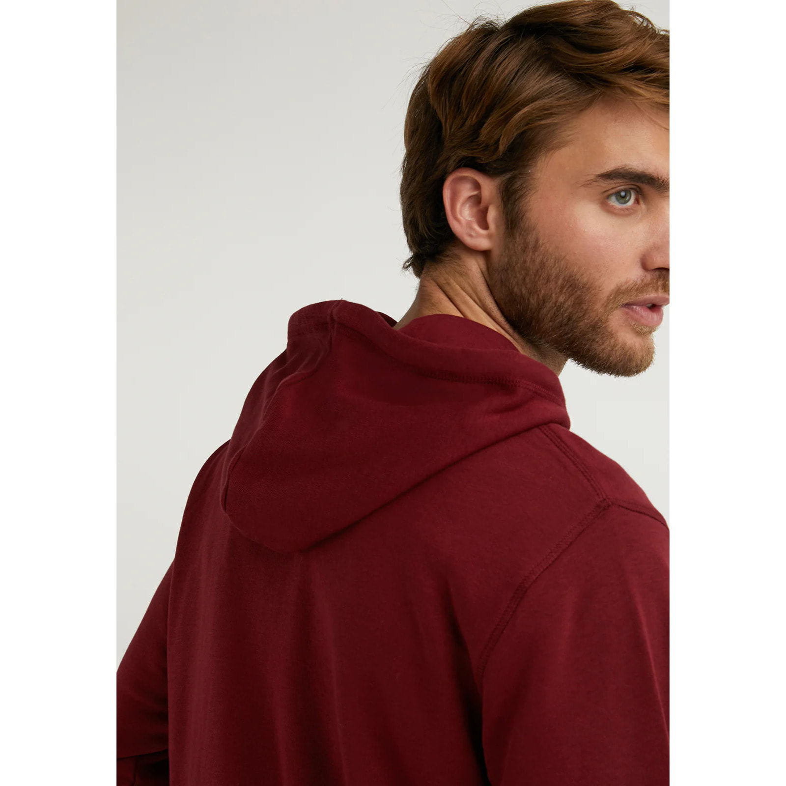 Sudadera con Cremallera Embroidery  Logo Zip Hoodie en Rojo D.Franklin