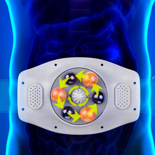 Cinturón de masaje para cintura y abdomen con compresa caliente de 3 intensidades y 2 niveles de potencia.