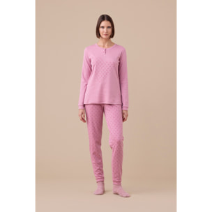 Pigiama donna in jersey invernale articolo cuore. Noidinotte