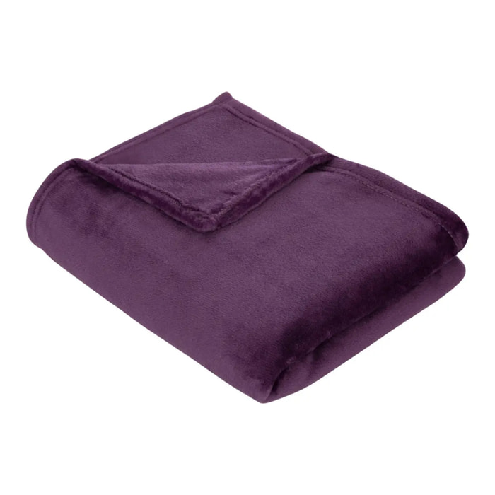 Plaid flanelle Ollis violet 130x180cm