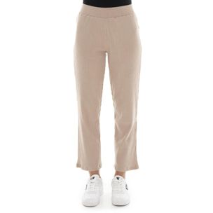 Pantalone palazzo da donna invernale in costina "Relaxed"