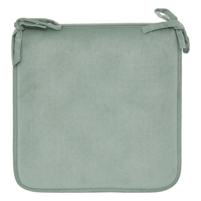 Galette de chaise Lilou vert céladon 38x38cm