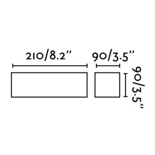 NASH 210 Lampe applique blanche 8W