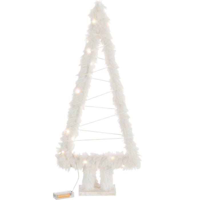 J-Line décoration Sapin De Noël Corde - imitation fourrure - blanc - small