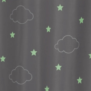 Rideau occultant enfant "Nuage" gris 140x250cm