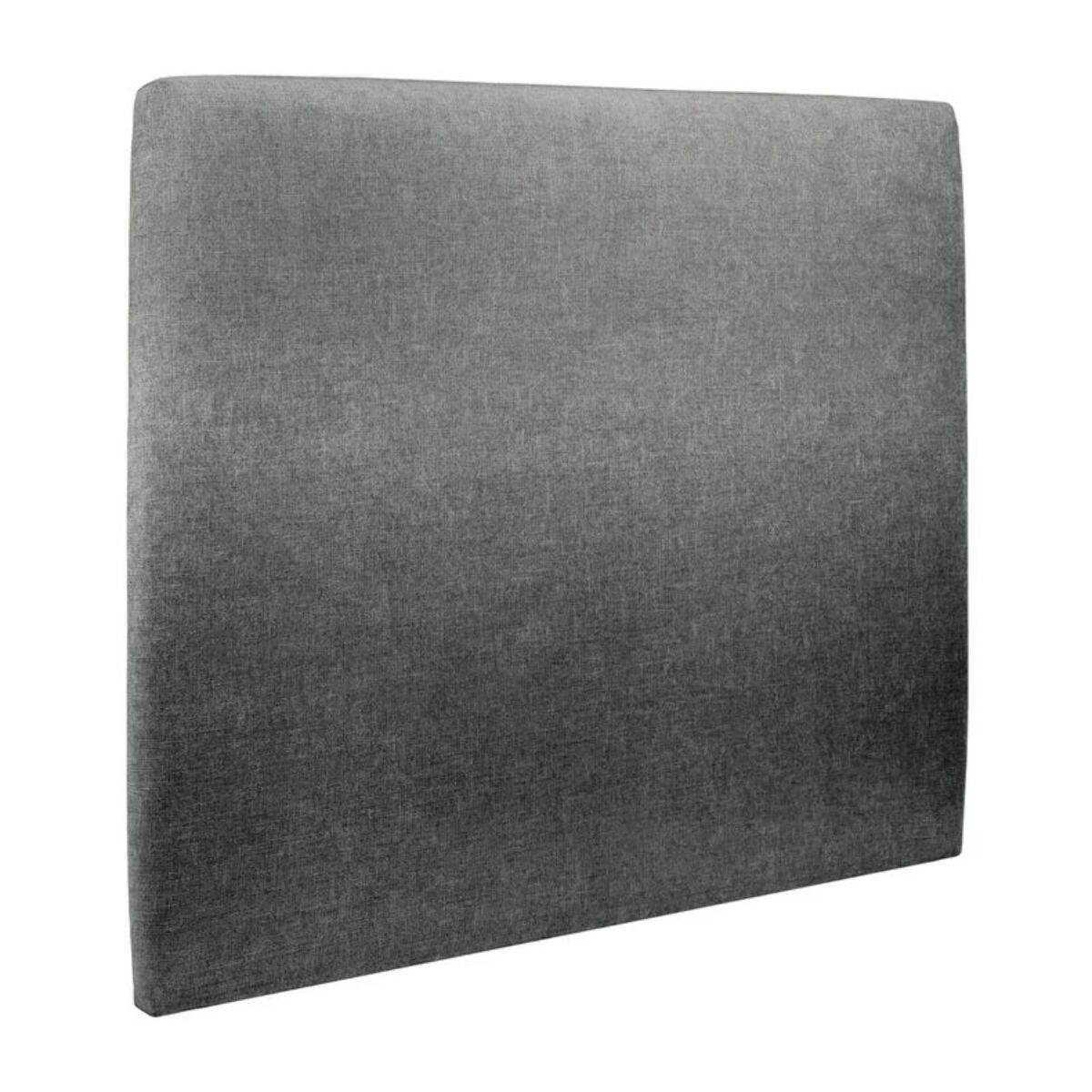 Lit avec sommier et tête de lit lisse - Toile nattée au style contemporain - Adapté à tous les matelas, montage rapide - Design épuré - Hauteur Totale : 39 cm