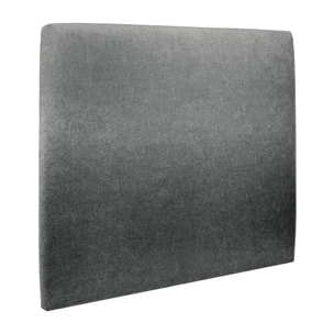 Lit avec sommier et tête de lit lisse - Toile nattée au style contemporain - Adapté à tous les matelas, montage rapide - Design épuré - Hauteur Totale : 39 cm