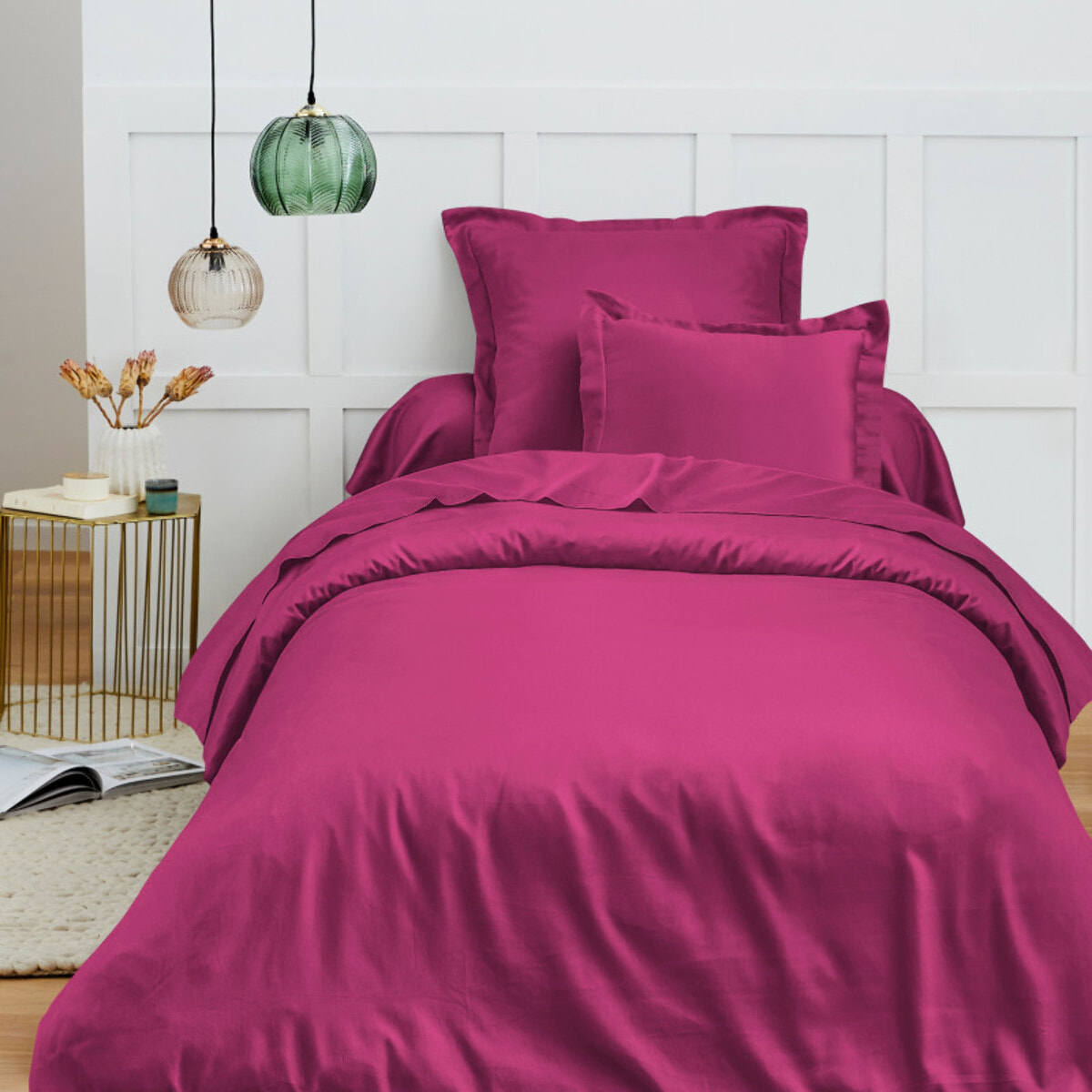 Housse de couette "Prémium" - Couleur Magenta