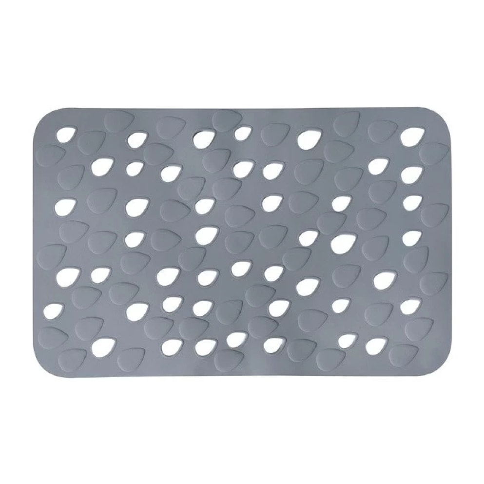 Tapis Fond de baignoire PVC DROPS 35x53cm Gris Spirella
