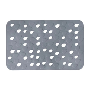 Tapis Fond de baignoire PVC DROPS 35x53cm Gris Spirella