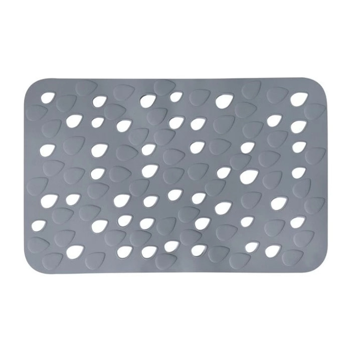 Tapis Fond de baignoire PVC DROPS 35x53cm Gris Spirella