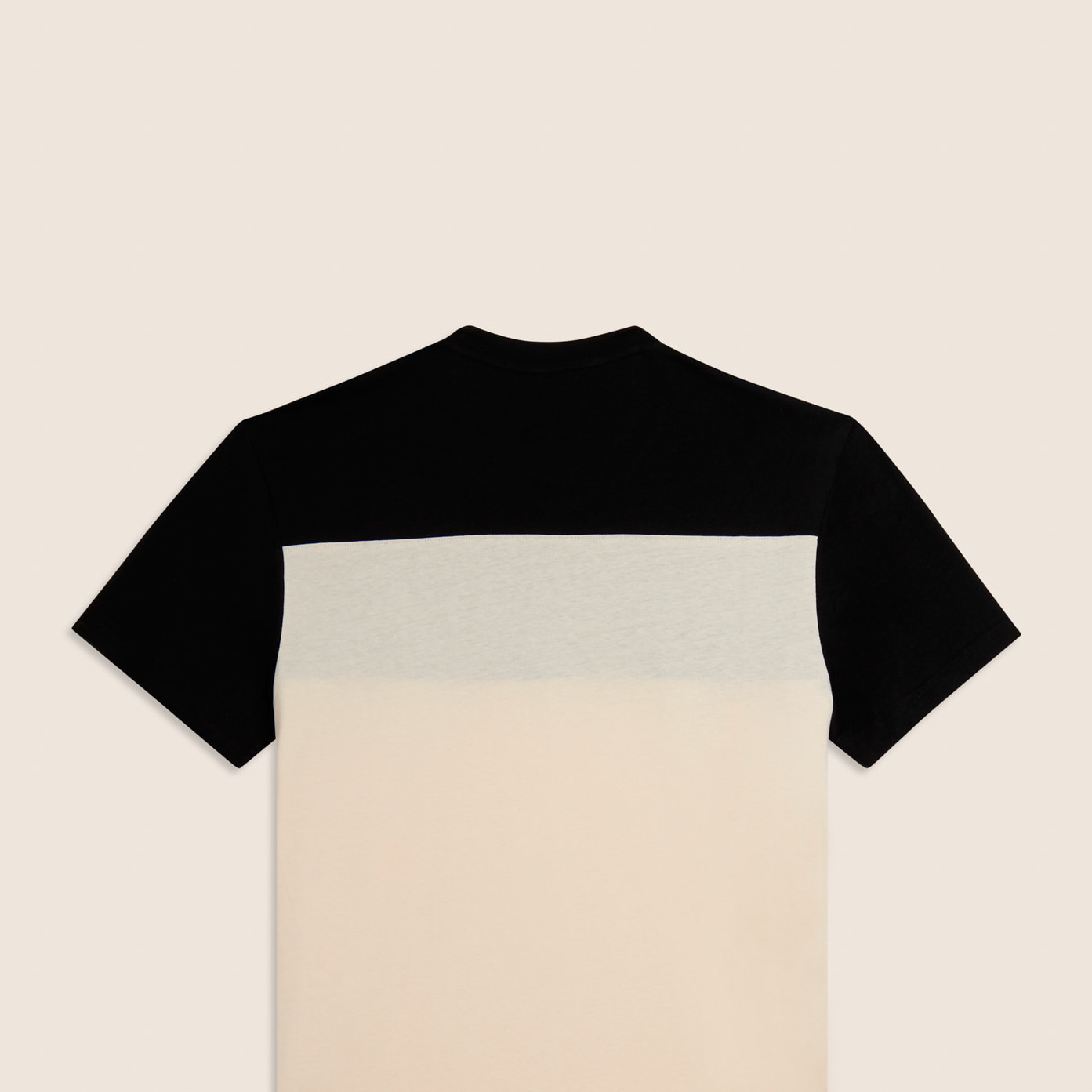 T-shirt colour block con inserto logato