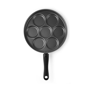 Padella 28 cm con 7 scomparti Excelsa – Disco Cook, Alluminio Nero