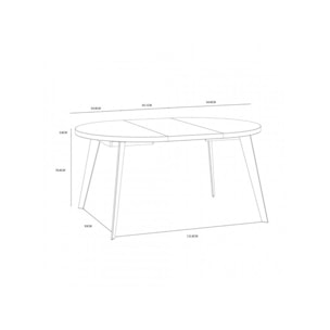 Table ronde en bois extensible D.110 cm - 3 coloris - XTRA