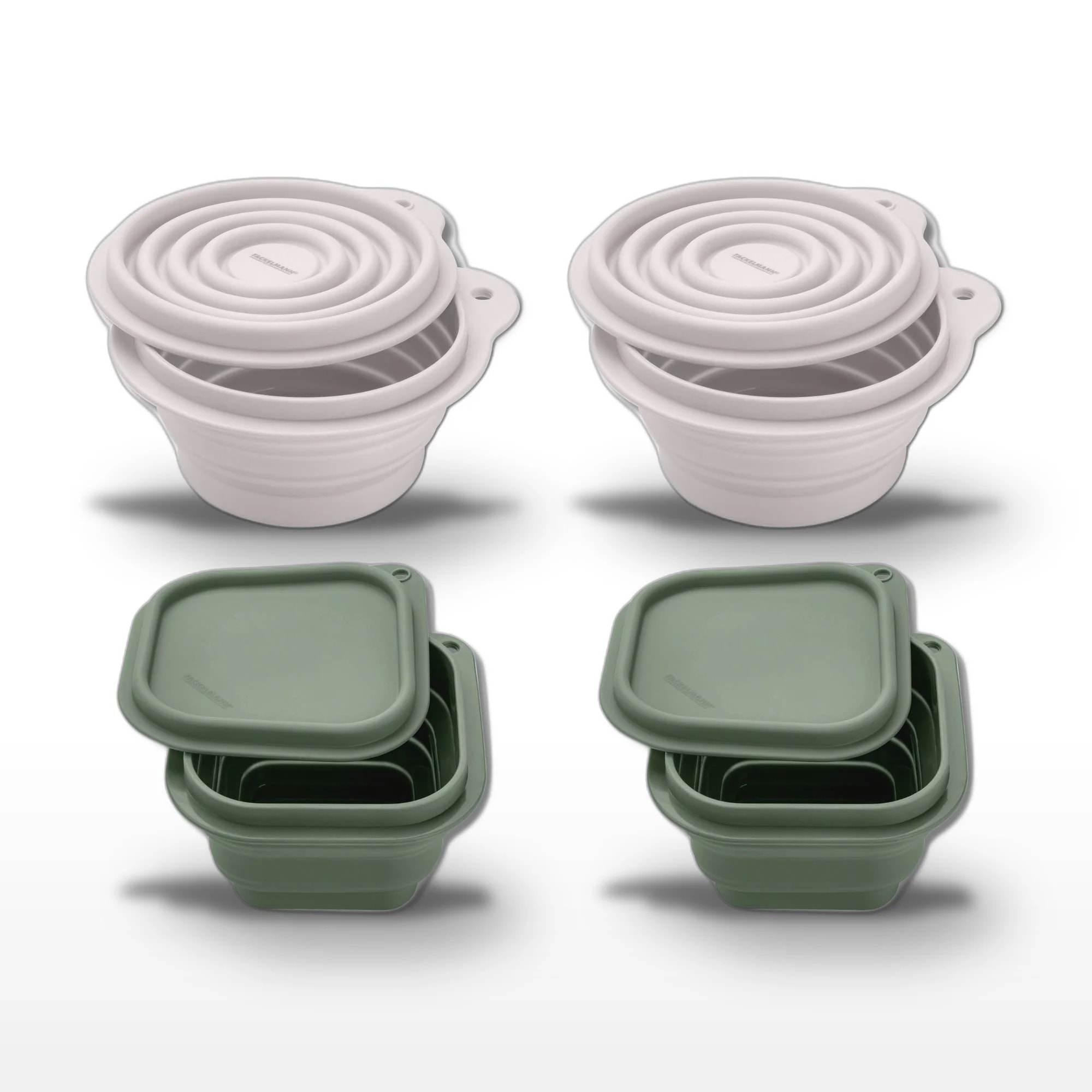 Lot de 4 Boîtes à Snacks Pliables en Silicone Fackelmann Storage