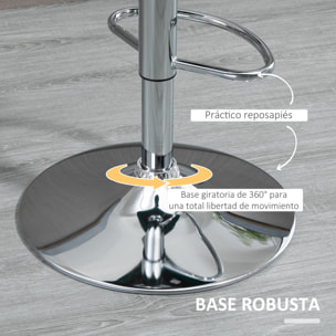 Conjunto de 2 Taburetes de Bar con Altura Regulable y Asiento Giratoria y Mesa de Bar con Estantería de 4 Niveles para Salón Comedor Cocina 41x51x97-117 cm 115x50x102,7 cm Blanco y Gris