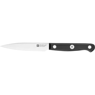 Couteau à Larder et à Garnir, 10 cm, Acier Spécial Inoxydable, Noir, Gourmet