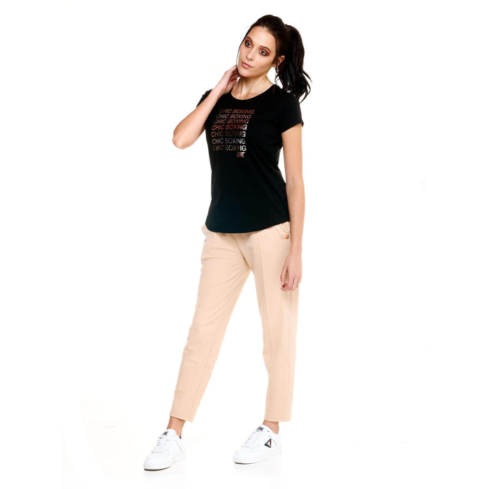 Camiseta de mujer Leone de manga corta Winter Chic Boxing