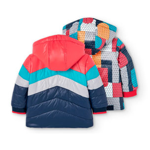 Parka reversible de bebé niño