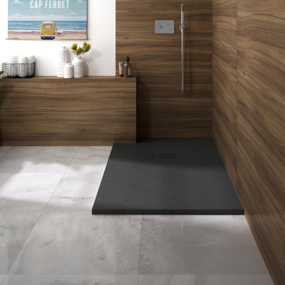 Receveur KINEDO découpable Kinerock Evo biolex rectangle noir