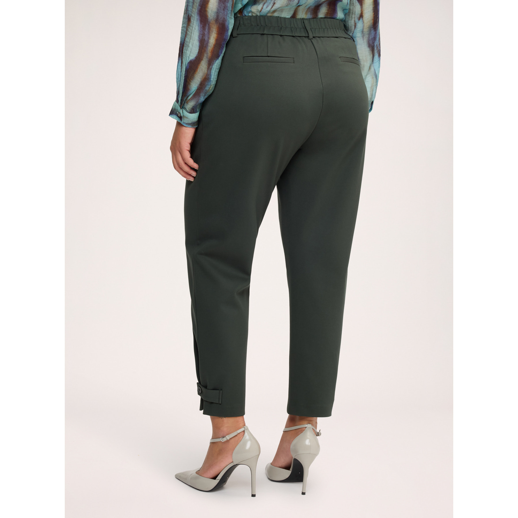 Fiorella Rubino - Pantaloni Carrot in Punto Milano - Verde