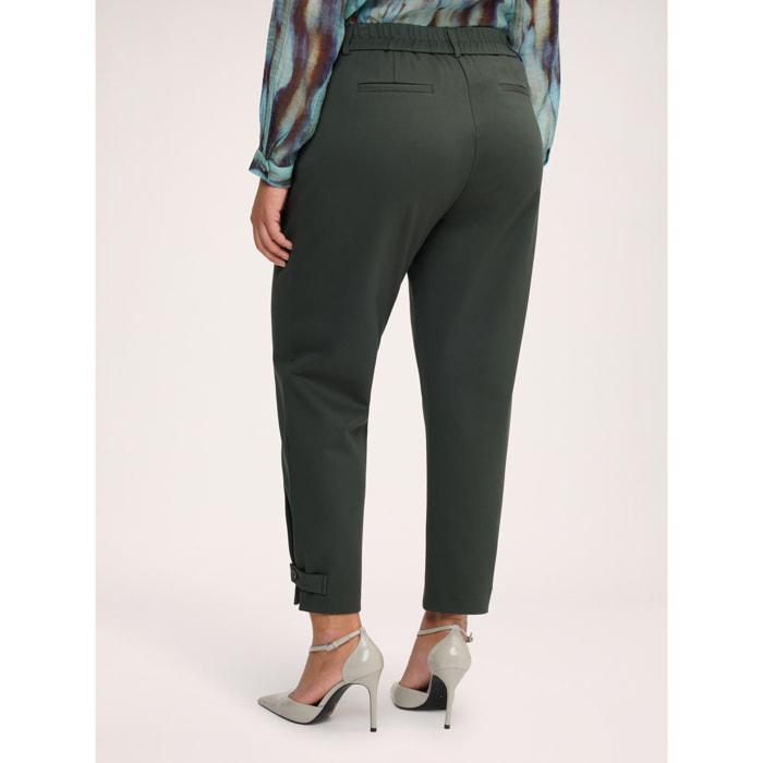 Fiorella Rubino - Pantaloni Carrot in Punto Milano - Verde