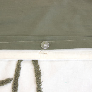 Parure de lit enfant tigre tufté réversible - Blanc