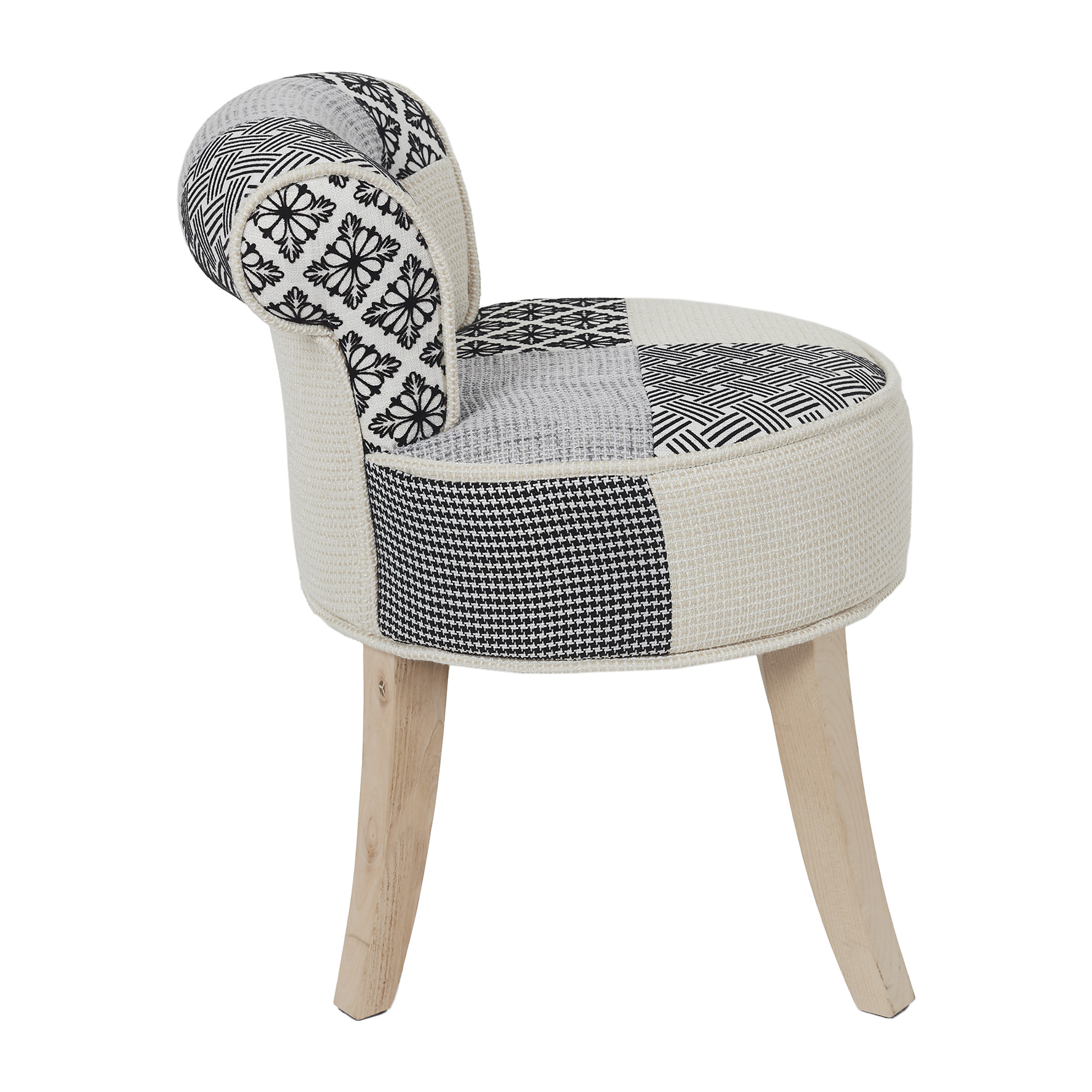 Tabouret Eleonor Patchwork Gris