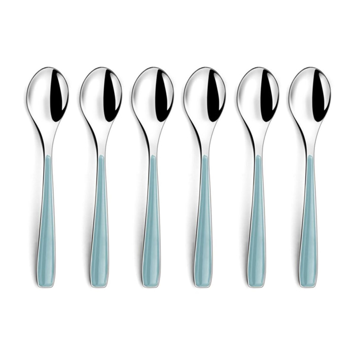 Polka Azul - Set de 6 cucharillas de café
