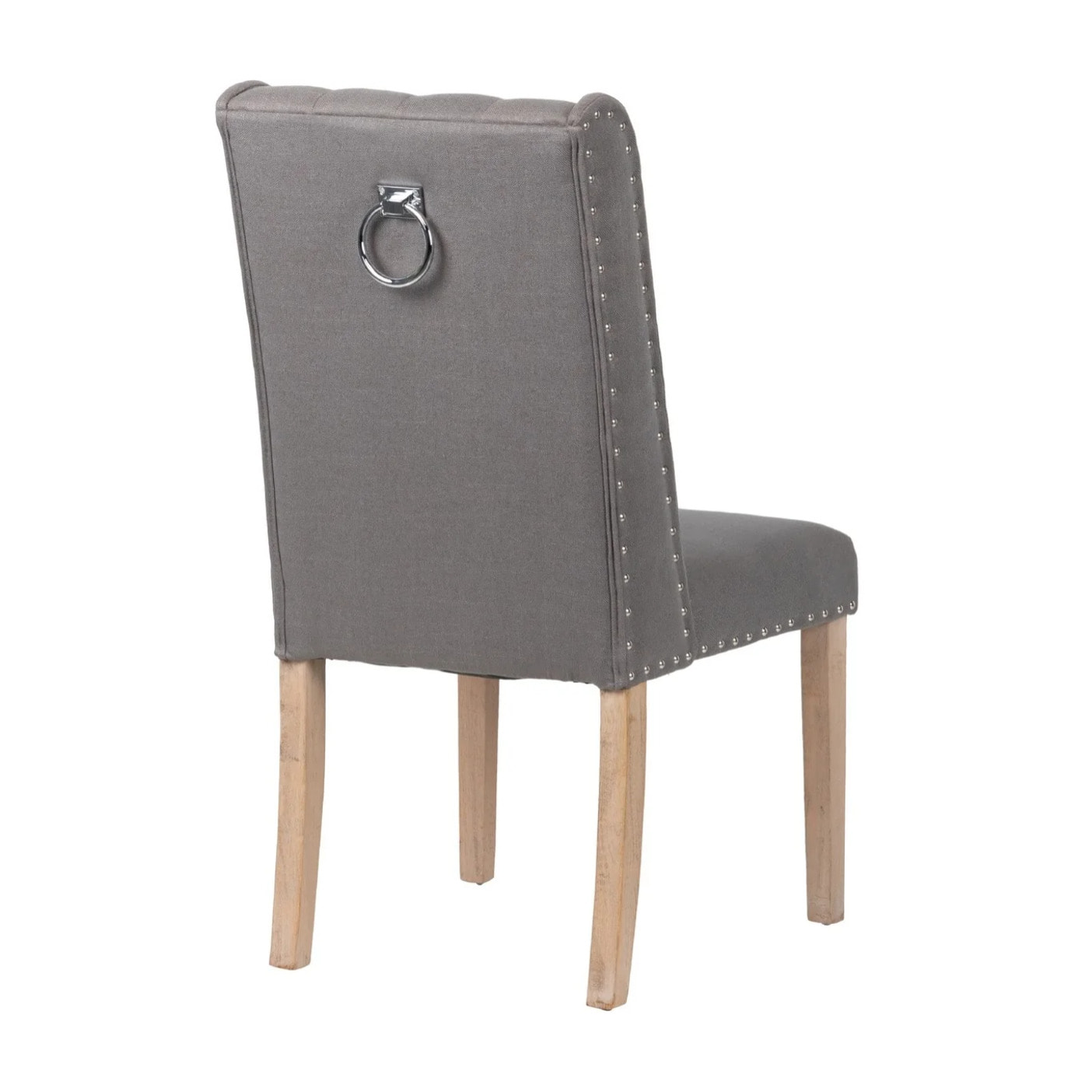 Silla Lino Capitone Con Tirador Gris 53x53x102 Cm