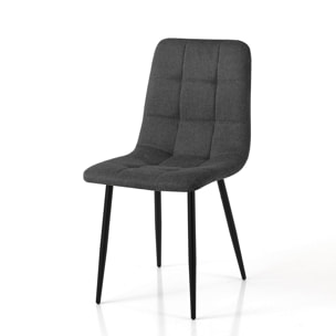 Tomasucci Ensemble de 4 chaises FAFFY EVO gris foncé
