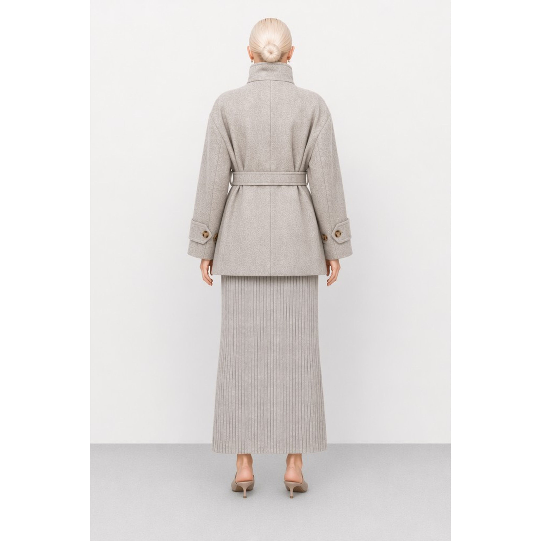 Kocca - Cappotto da donna doppiopetto con cintura e collo classico Donna