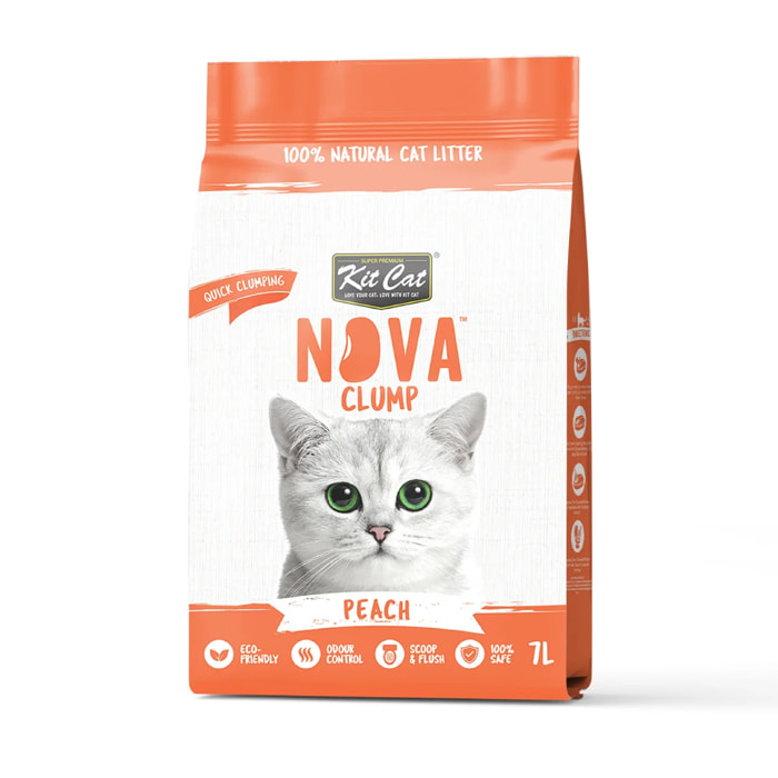 Pack 2x Kit Cat Arena Eco Nova Pack Ahorro - Peach 7 L Arena para gatos
