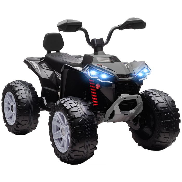 Quad électrique enfant 24V max. 6,5Km/h port USB, MP3 effets lumineux noir