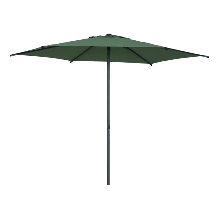 Parasol droit rond inclinable Soya 2,7m vert olive