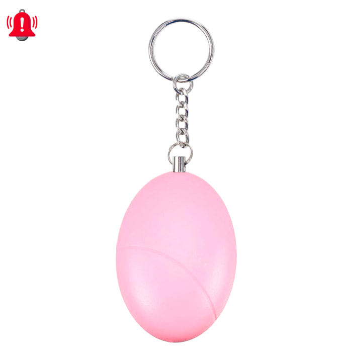 Alarma SOS personal con luz LED brillante y sonido de 120dB. Pila A23 incluida y activación rápida por tirón de anilla.