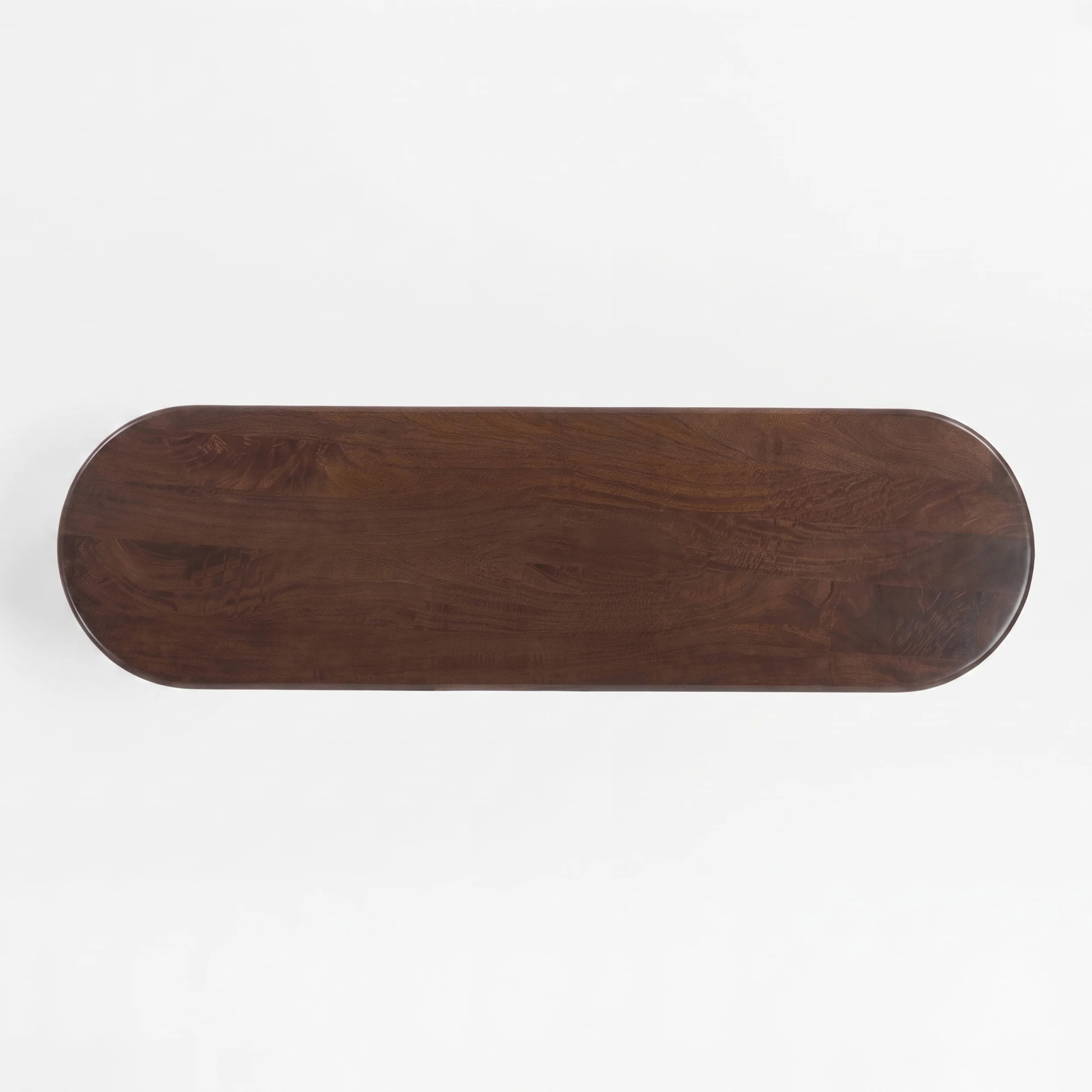 Console en bois de manguier marron foncé et métal brossé 135 cm - Selma