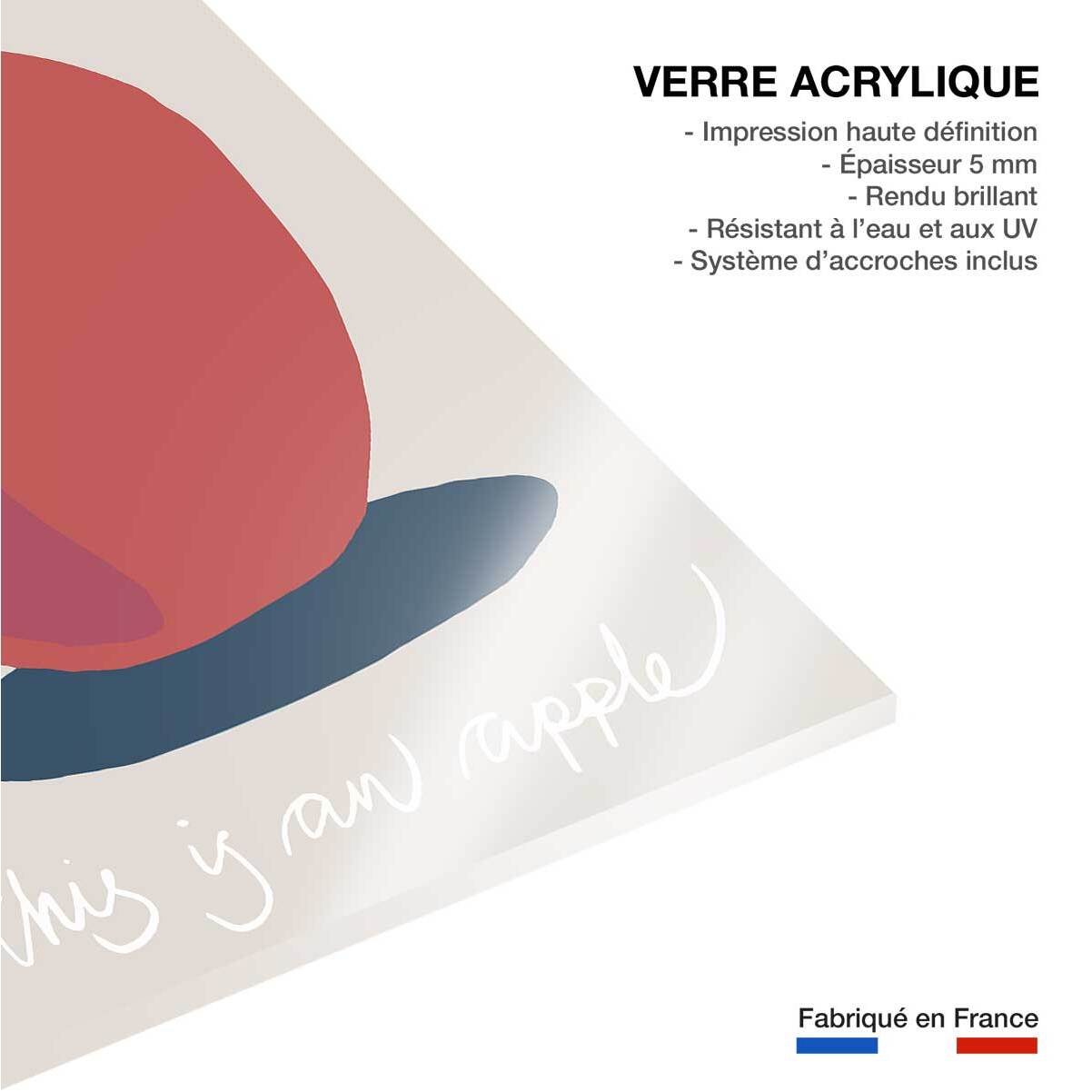 Tableau apple-pomme Tableau plexiglas