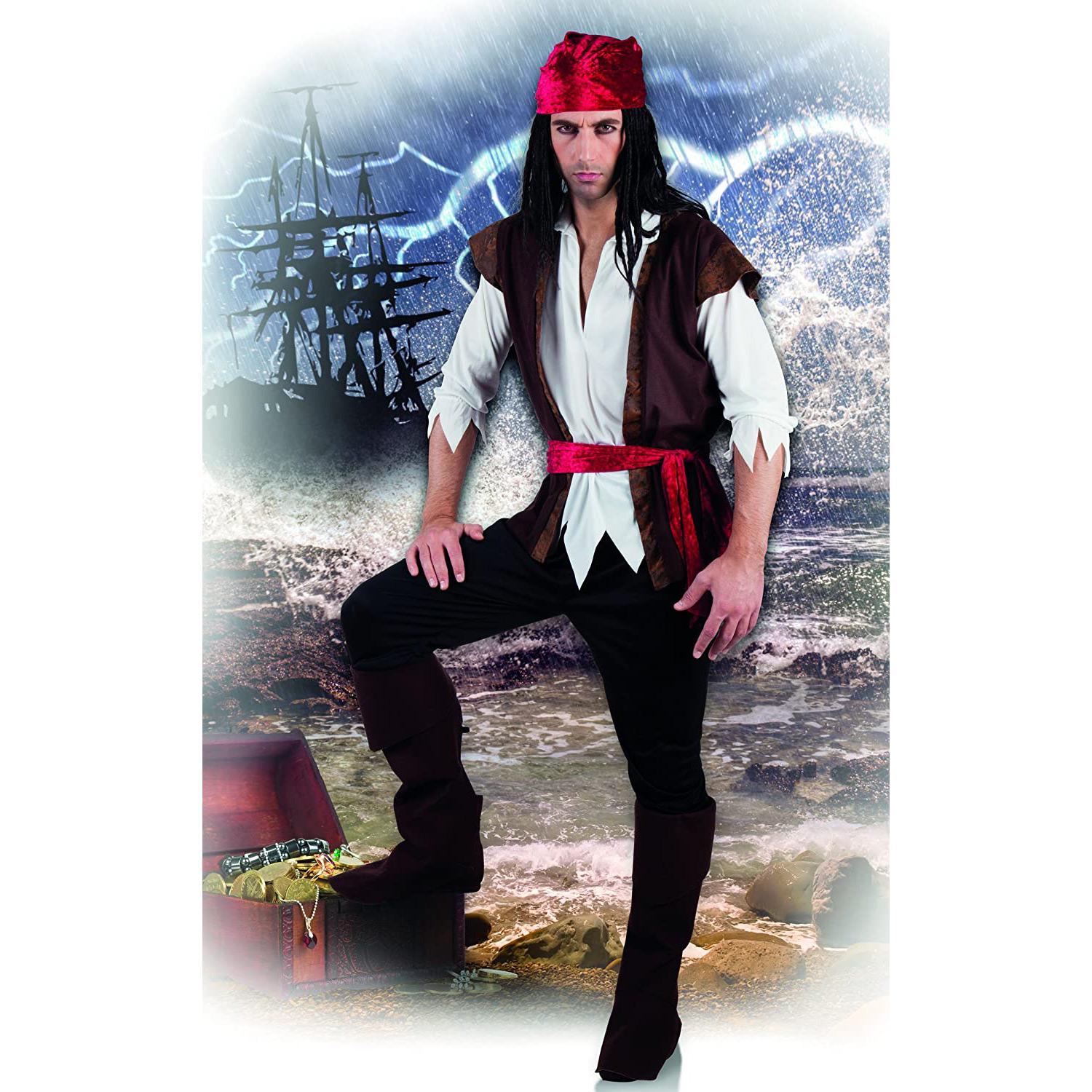 Costume Travestimento Carnevale Pirata Thunder Adulto Uomo Taglia 54-56