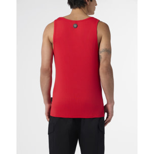 PHILIPP PLEIN Cotton Tank Top Skull & Bones