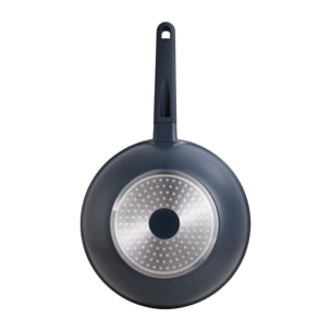 WOK 28X8.0CM ALUMINIO FUNDIDO C/TAPA IND INDIGO MP