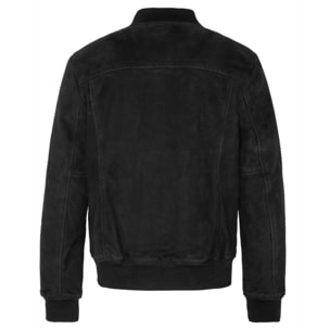 LC3017 SUEDE BOMBER JACKET GOATSKIN SUEDE Nero