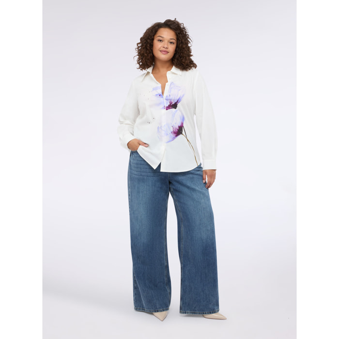 Fiorella Rubino - Camisa con estampado floral - Blanco