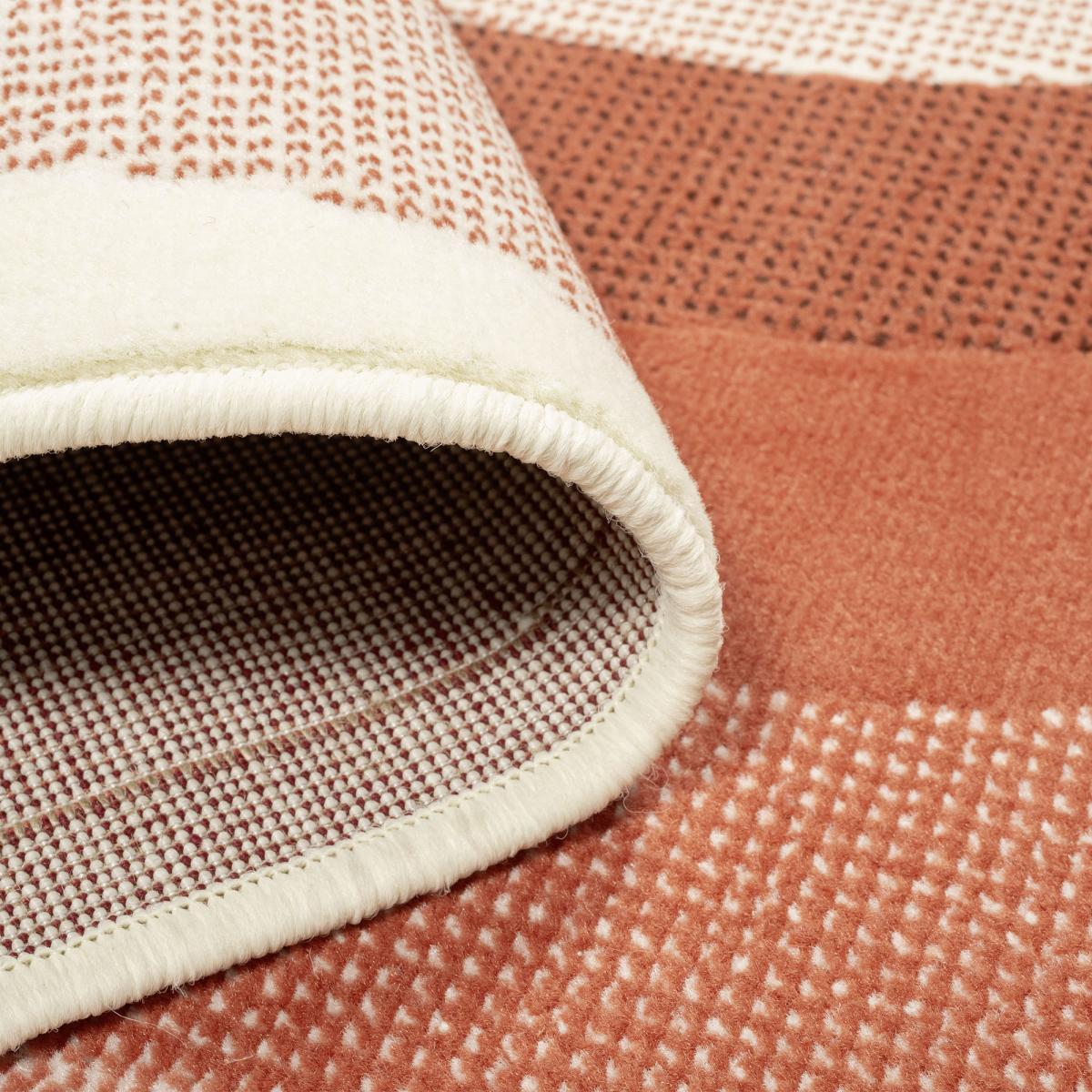 Tapis motif géométrique ovale dégradé, style rétro 70's