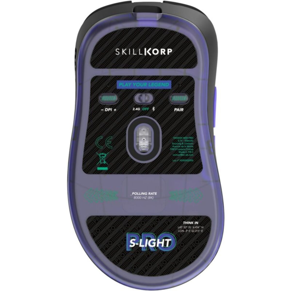 Souris Gamer Sans Fil SKILLKORP M20 Pro Noir Ultimate 8K