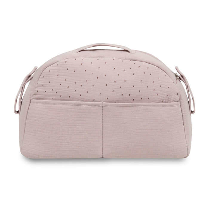 Bolso Maternal Muselina Puntos